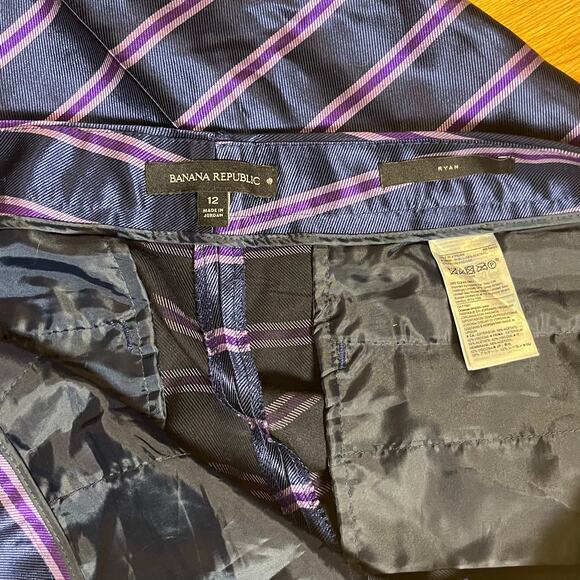 Banana Republic Sateen Ryan Fit Striped Pants - Picture 10 of 14